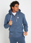 Sudadera Classic Capucha con Cremallera Azul Lavanda Hombre