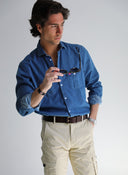 Pantalón Hombre Cargo Beige Fino