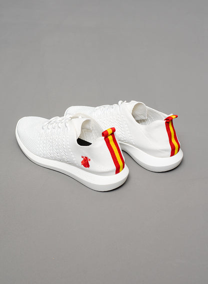 小指白色西班牙男式運動鞋