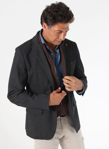 Brown homme blazer with gilet