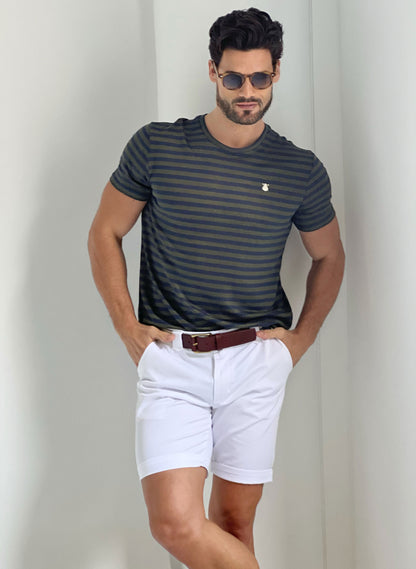Men's Sailor Striped Linen T-shirt