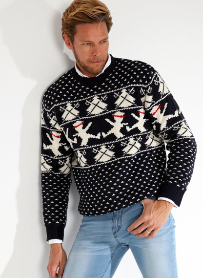 Blue Christmas Sweater Man