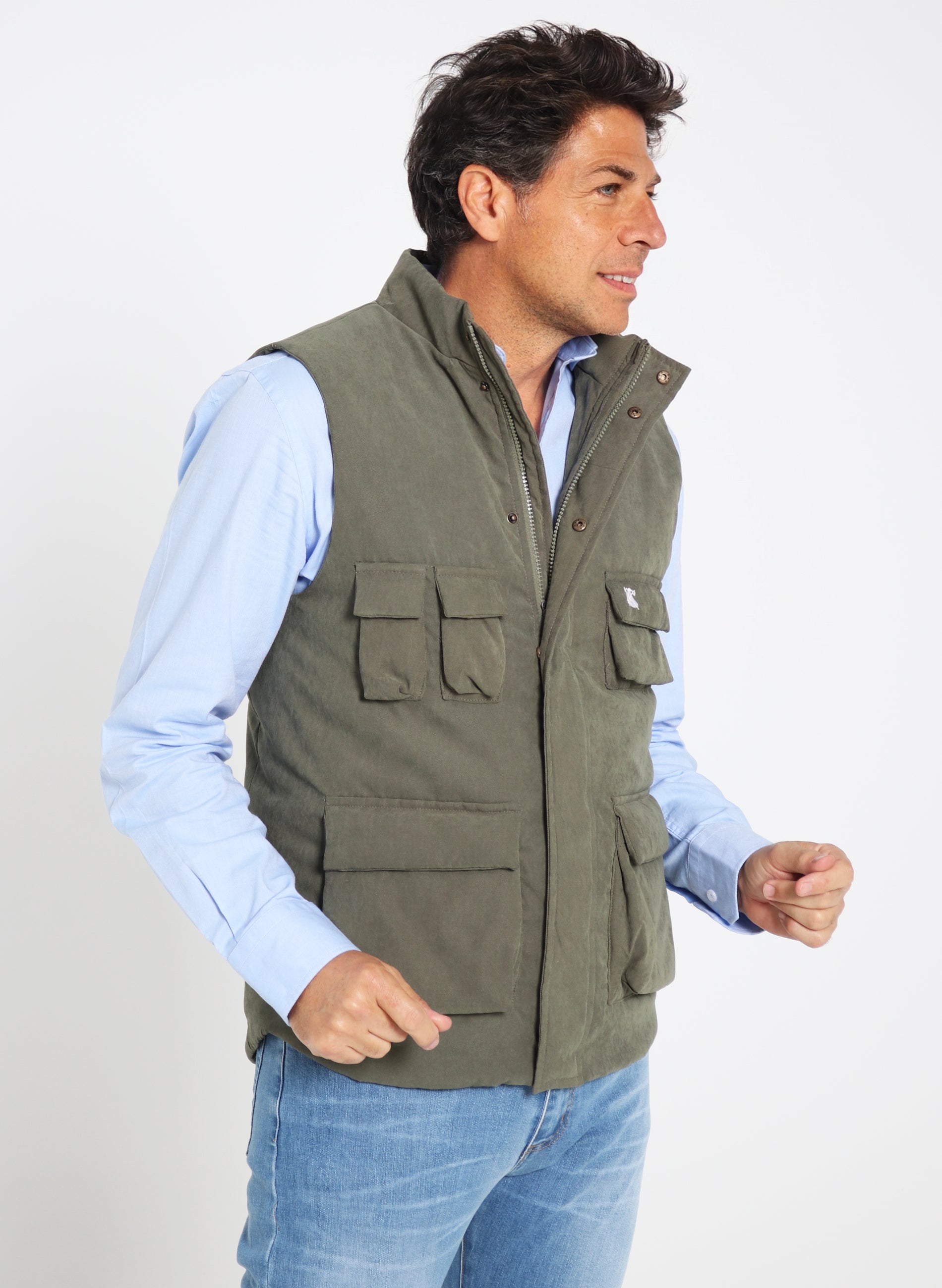 Gilet best sale multipoches homme