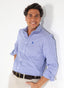 Camisa Hombre Cuadro Vichy Azul