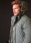 Parka Verde Capucha Desmontable Hombre