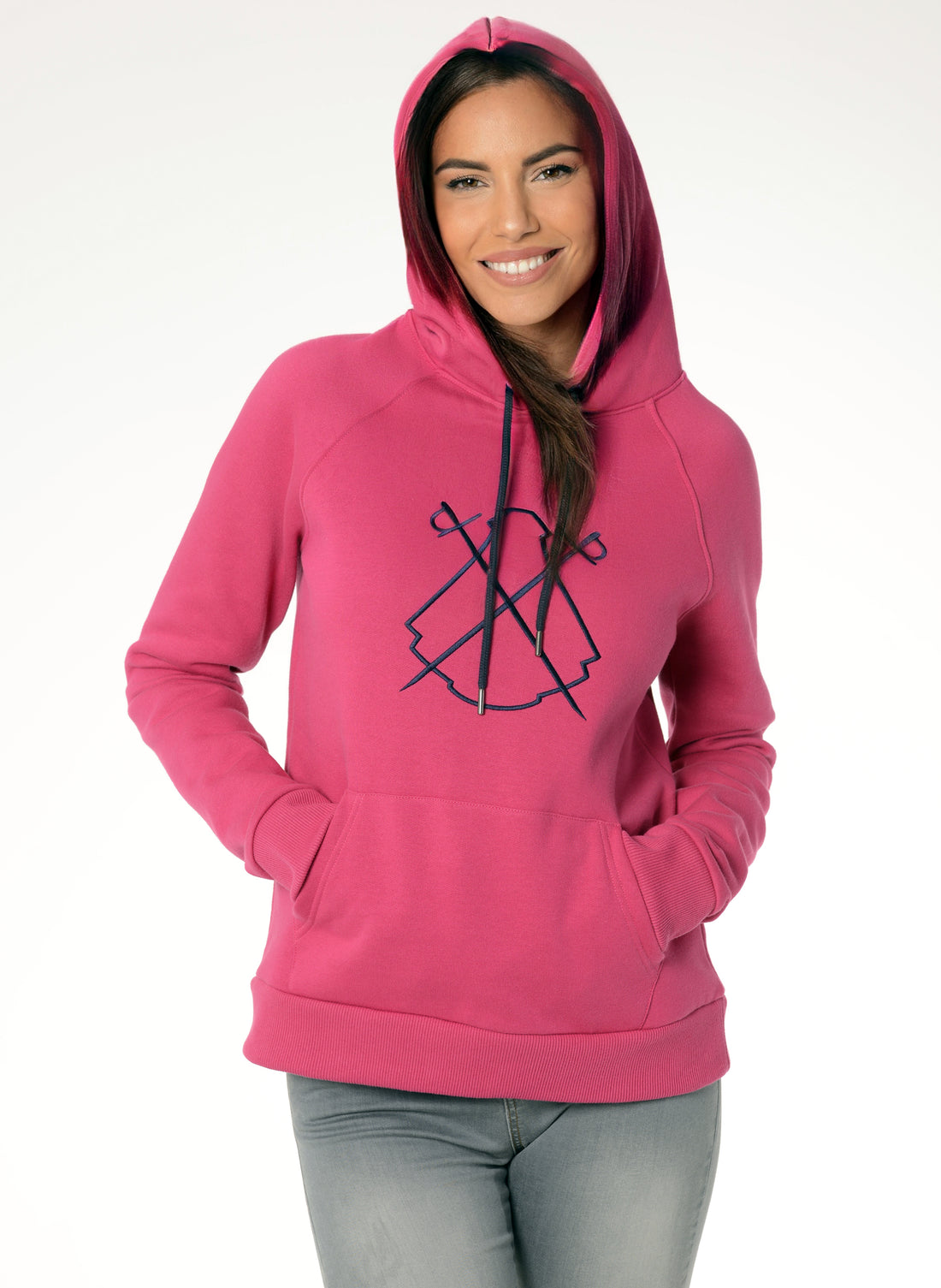 Sweatshirt Woman Pink Hood