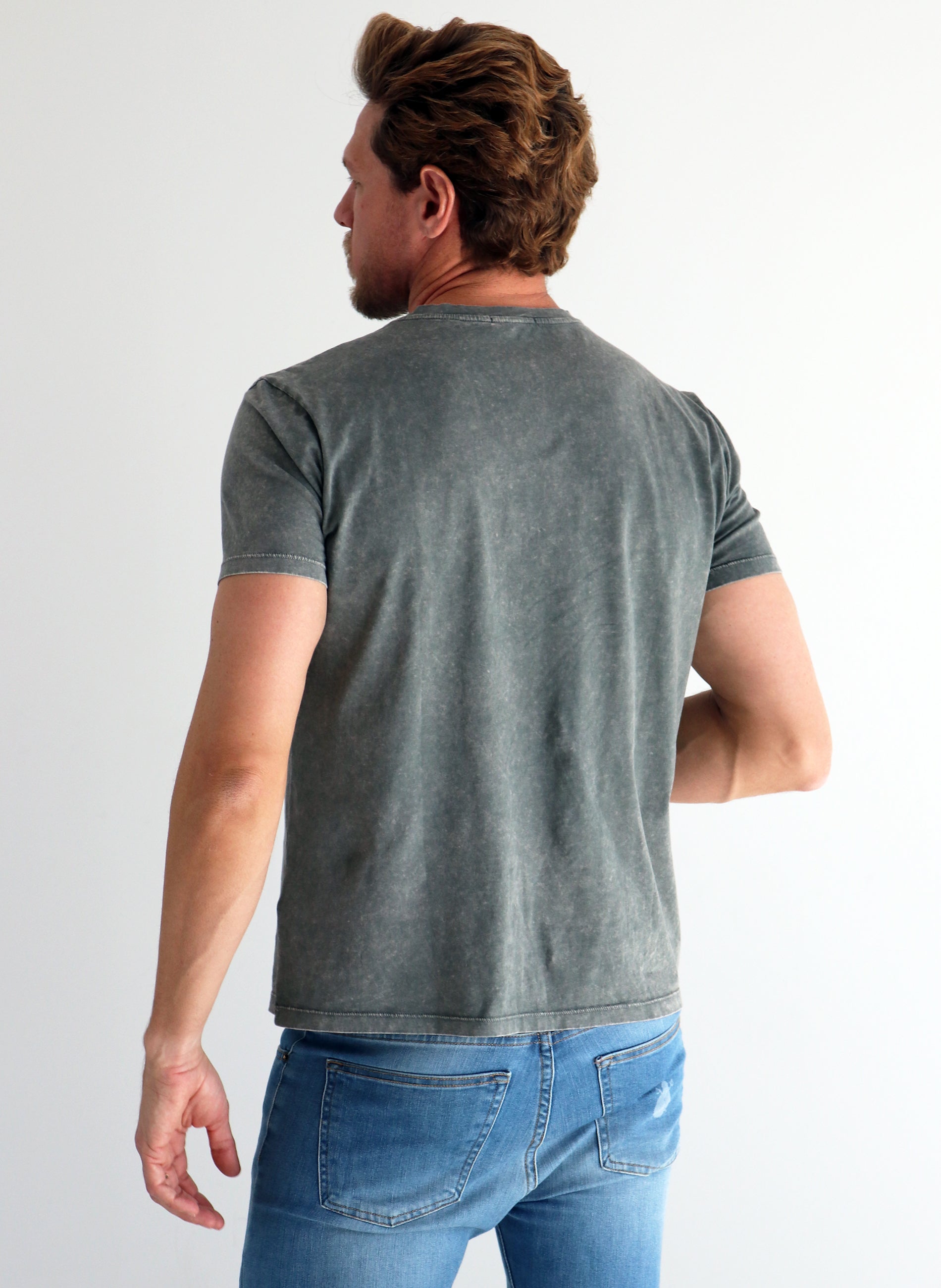 Men's T-shirt Garment Dye Gray