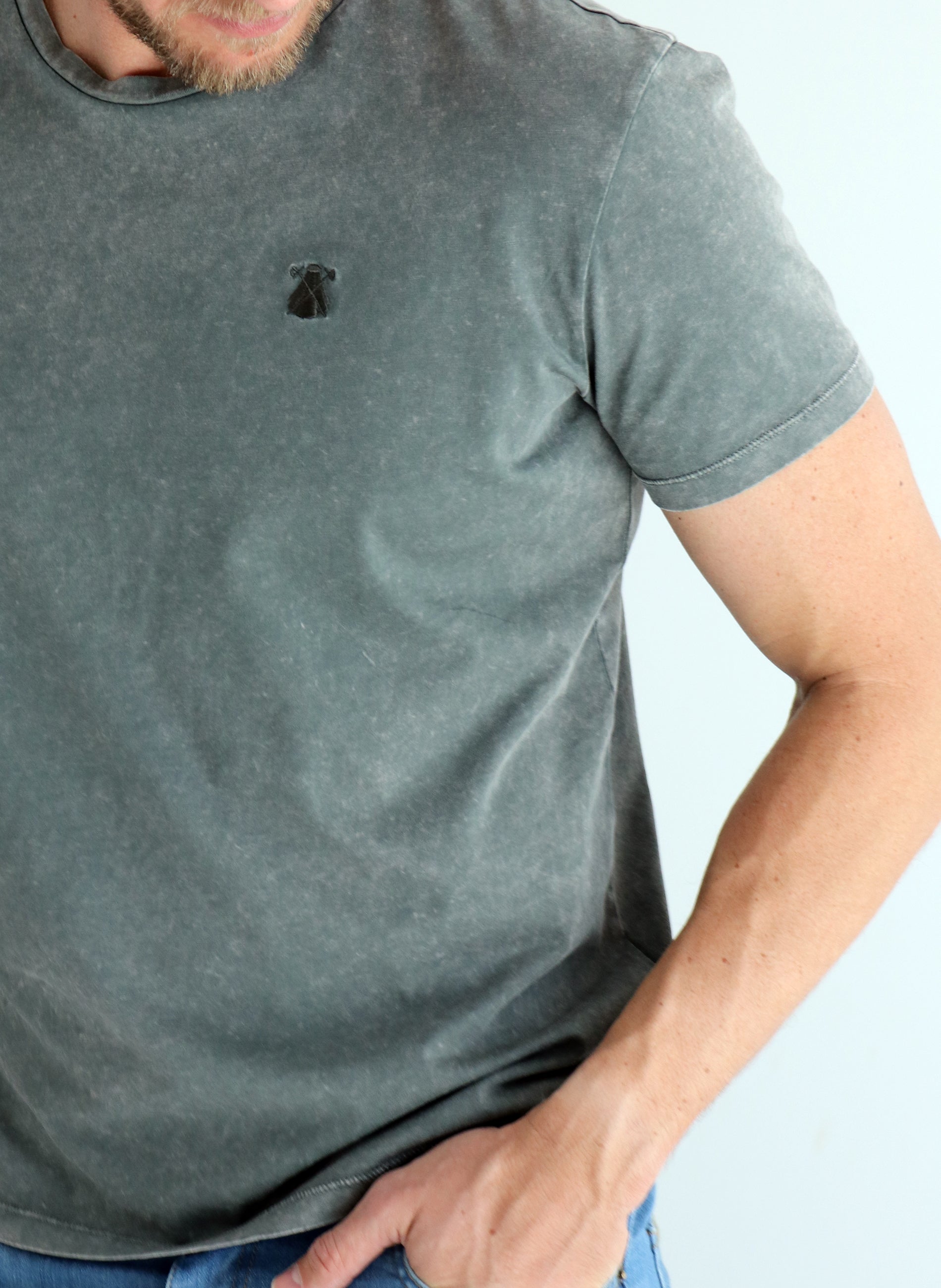 Men's T-shirt Garment Dye Gray