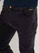 Pantalon Denim Noir Laser Logo Homme 