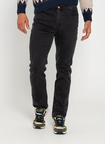 Pantalon Denim Noir Laser Logo Homme 
